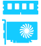  A clipart of a RAM and a VGA card  